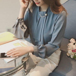 Atasan Wanita Lengan Panjang Chiffon